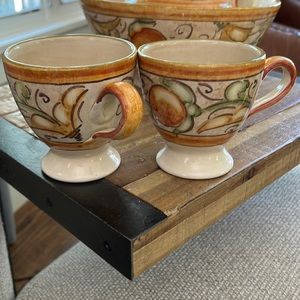 Vietri hand painted Tuscan flavor pottery